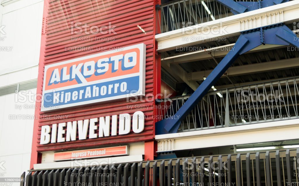 Bogota / Colombia - June 13, 2020: Alkosto is a popular place in town to go grocery shopping.