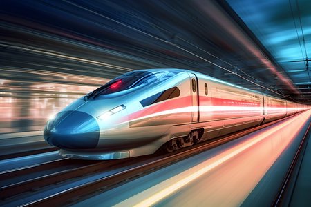 215215522-high-speed-bullet-train-with-motion-blur-background